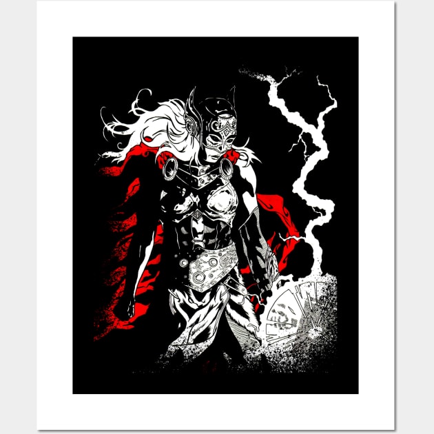 Goddess of Thunder Wall Art by JonathanGrimmArt